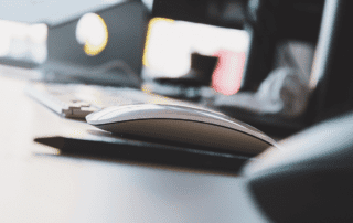 Mouse and keyboard on desk