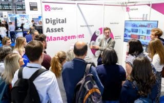 Capture team at a business event